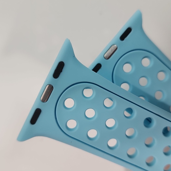 COPY - 22 mm lug Apple Watch Compatible 3 band latex snap band set for MEN, NWT - Picture 15 of 15